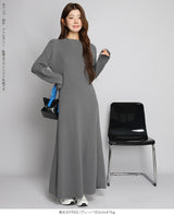 Aラインニットワンピース