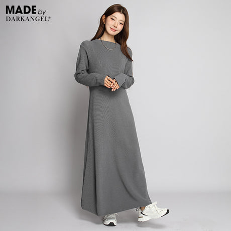 Aラインニットワンピース