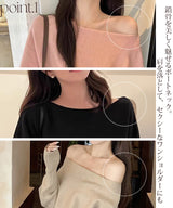 07color ゆるシルエットボートネックニット