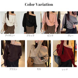 07color ゆるシルエットボートネックニット