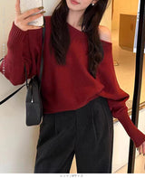 07color ゆるシルエットボートネックニット