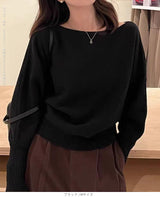07color ゆるシルエットボートネックニット