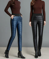 裏起毛防風キルティングパンツ