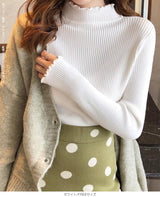 メロウフリルリブニット