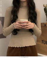 メロウフリルリブニット