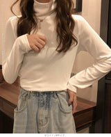 ベロアハイネックカットソー