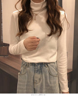 ベロアハイネックカットソー