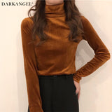 ベロアハイネックカットソー