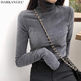 ベロアハイネックカットソー