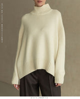 ゆったりハイネックニット