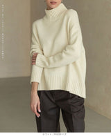 ゆったりハイネックニット