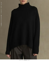 ゆったりハイネックニット