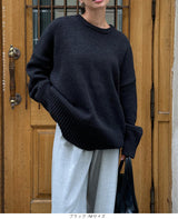 クルーネックニットプルオーバー