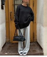 クルーネックニットプルオーバー