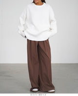 クルーネックニットプルオーバー