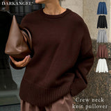 クルーネックニットプルオーバー