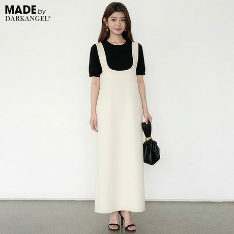 着るだけ脚長見えジャンパースカート