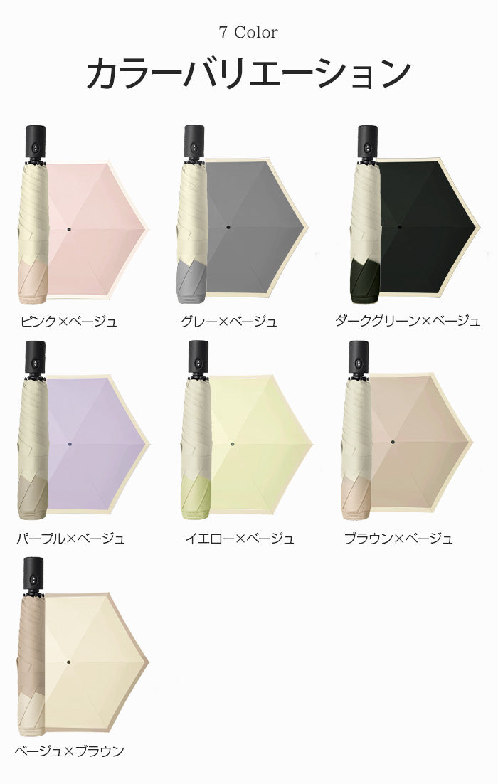 晴雨兼用コンパクト折りたたみ傘 自動開閉