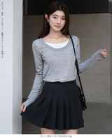 フェイクレイヤード・ロングTシャツ