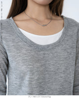 フェイクレイヤード・ロングTシャツ