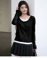 フェイクレイヤード・ロングTシャツ