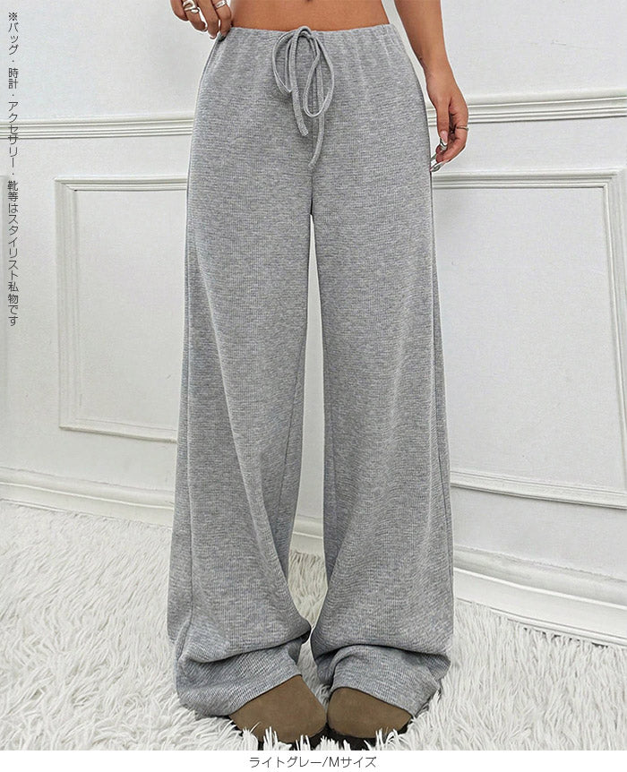 ウエストゴムストレートパンツ