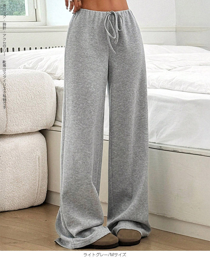 ウエストゴムストレートパンツ