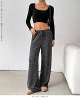 ウエストゴムストレートパンツ