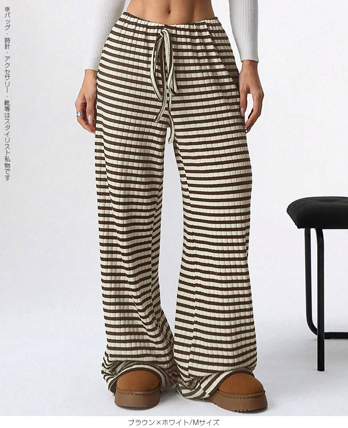 ウエストゴムストレートパンツ