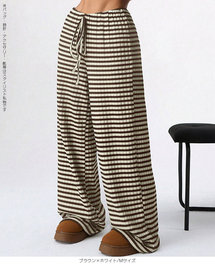 ウエストゴムストレートパンツ