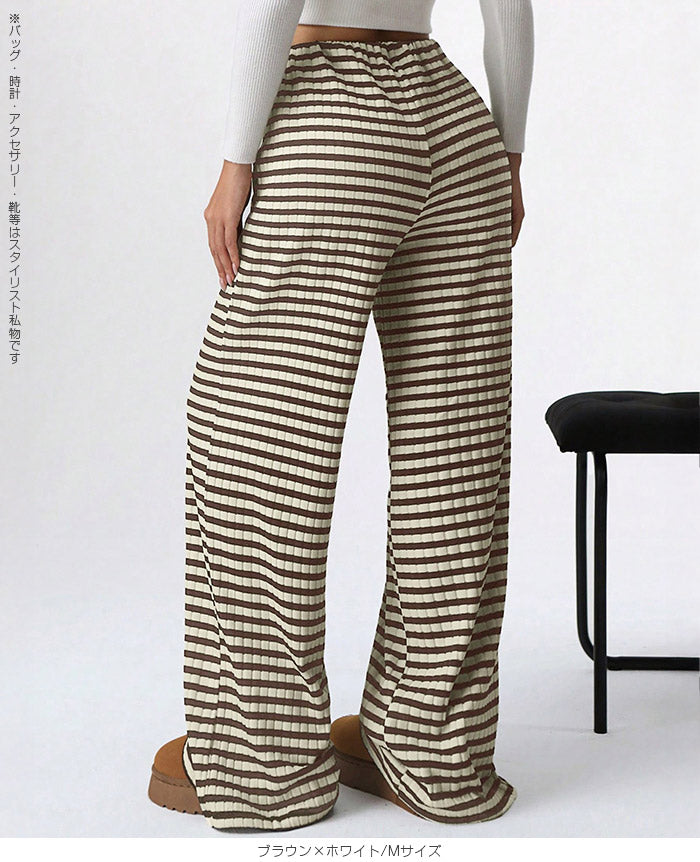 ウエストゴムストレートパンツ