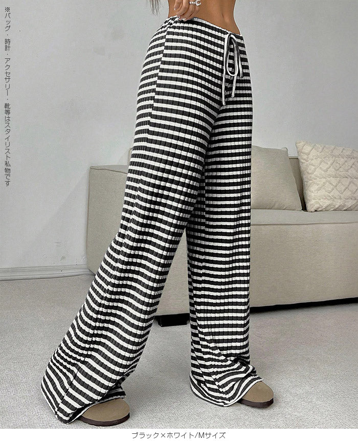 ウエストゴムストレートパンツ