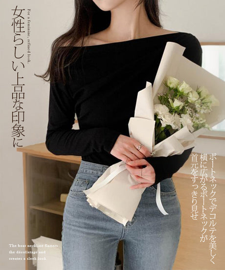 ワンショルダードレープトップス