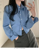立体シルエットクロップドシャツ