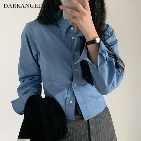 立体シルエットクロップドシャツ