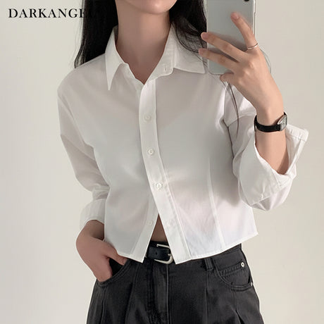 立体シルエットクロップドシャツ