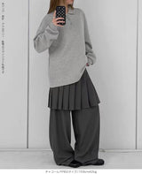 コンブレイヤードプリーツスカートパンツ