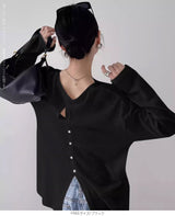 バックボタンシアートップス