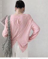 バックボタンシアートップス