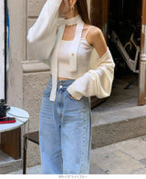 ハイウエストワイドデニムパンツ