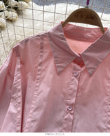 ピンタックデザインシャツブラウス