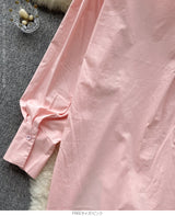 ピンタックデザインシャツブラウス