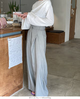 ハイウエストツイルタックチノワイドパンツ