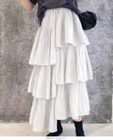 段プリーツティアードスカート