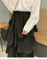 段プリーツティアードスカート