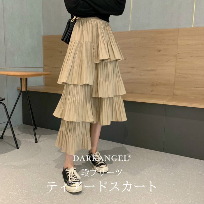 段プリーツティアードスカート – DARK ANGEL