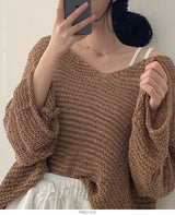 透かし編みルーズサマーニット