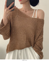 透かし編みルーズサマーニット