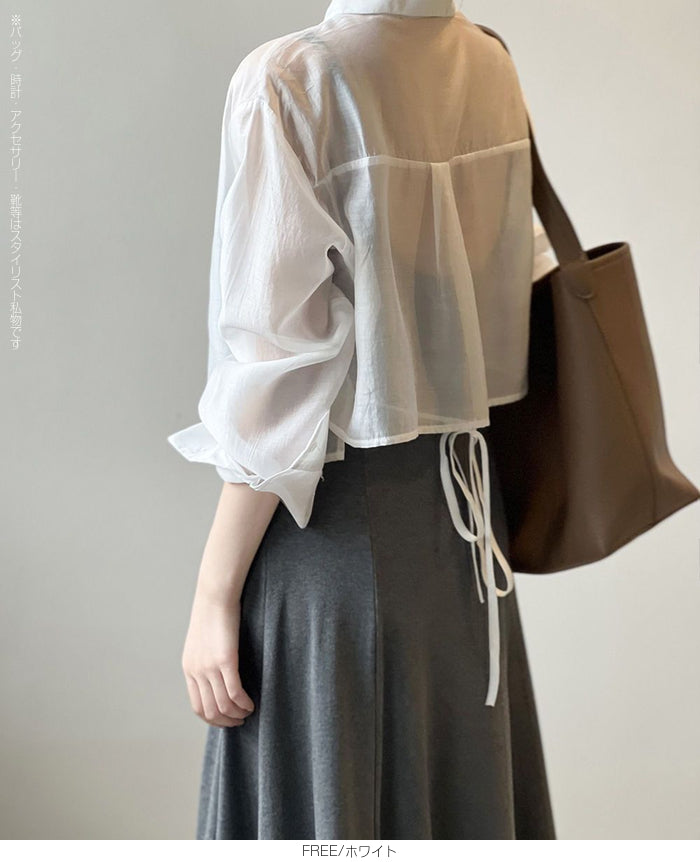 シアーショートシャツ