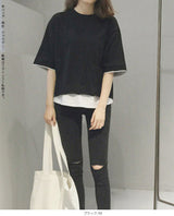 フェイクレイヤードtシャツ